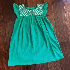 Tea Collection Green Embroidered Dress size 5